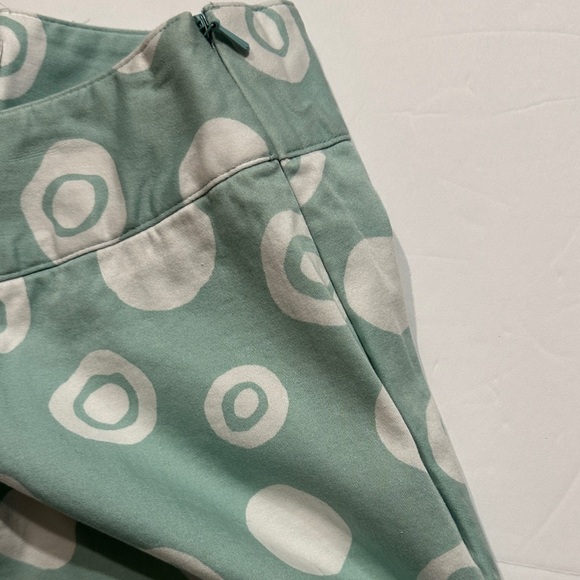 Talbots mint green and white Polka Dot A-Line mini Skirt Size 8P - Picture 4 of 7
